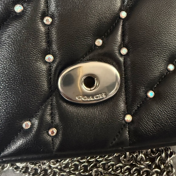 Coach Tabby Mini Crystal Quilted Leather Crossbody/Wristlet NWOT - Picture 6 of 8